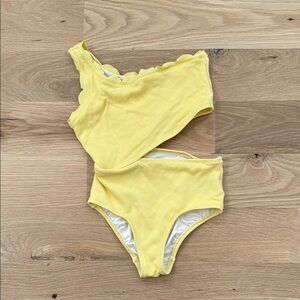 Old Navy Yellow One-Shoulder Bathing Suit